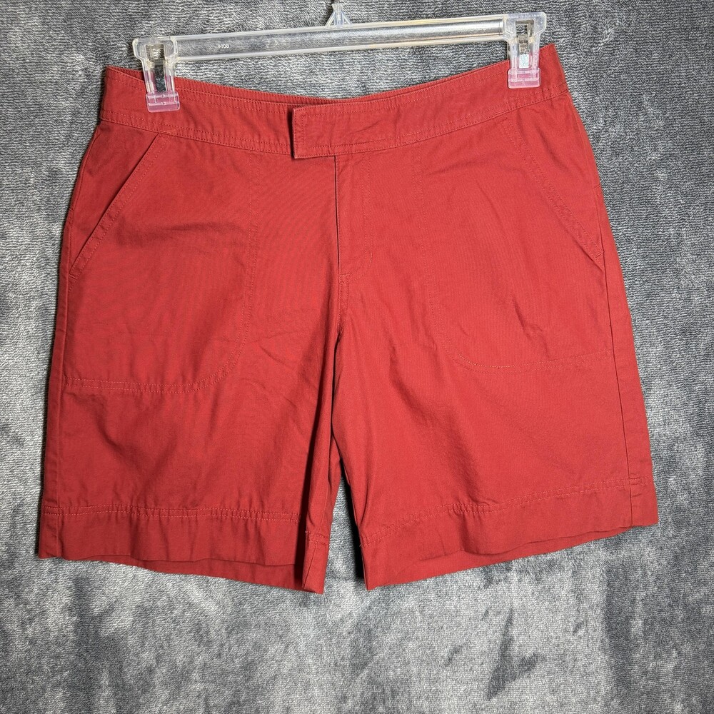 Patagonia Water Girl Chino Shorts Womens 8 Red Organic Cotton Casual Summer